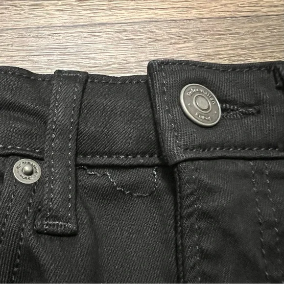 Reformation Wynn Ultra High Rise Slim Straight Jeans Black Size 26 - Picture 8 of 10